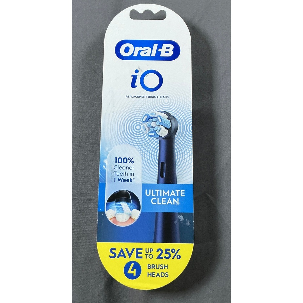 Oral-B iO‎ Ultimate Clean Replacement Brush Heads Black 4 Count 14268